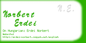 norbert erdei business card